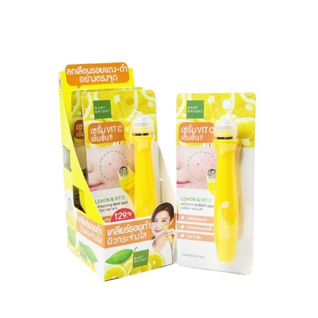 เบบี้ไบร์ท เลม่อน & วิทซีวท์เทนนิ่งดาร์กสปอทโรลเลอร์ เซรั่ม15ml 1กล่อง มี 3 ชิ้น บรรจุ แพ็ค ชิ้นร้านค้าเครื่องสำอางค์ ขายเครื่องสำอาง สกินแคร์ ครีมกันแดด และเคาท์เตอร์แบรนด์ กว่า 2000 รายการ ของแท้ 100% เว็บเครื่องสำอาง ไอเท็มความงาม