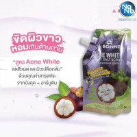 A BONNE ACNE WHITE SILKY SALT SCRUB MANGOSTEEN & CENTELA บรรจุ แพ็ค ชิ้นร้านค้าเครื่องสำอางค์ ขายเครื่องสำอาง สกินแคร์ ครีมกันแดด และเคาท์เตอร์แบรนด์ กว่า 2000 รายการ ของแท้ 100% เว็บเครื่องสำอาง ไอเท็มความงาม