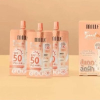 MILLE กันแดดวิตามิน SNAIL COLLAGEN VITAMIN PLUS WATERY SUNSCREEN SPF50 PA+++ 6G., ร้านค้าเครื่องสำอางค์, ขายเครื่องสำอาง, สกินแคร์, ครีมกันแดด, ยาย้อมผม, เว็บเครื่องสำอาง