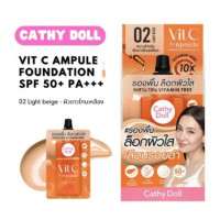 รองพื้นเคที่ดอลล์ วิตซีแอมพูลฟาวเดชั่น แบบซอง #02บรรจุ แพ็ค ชิ้นร้านค้าเครื่องสำอางค์ ขายเครื่องสำอาง สกินแคร์ ครีมกันแดด และเคาท์เตอร์แบรนด์ กว่า 2000 รายการ ของแท้ 100% เว็บเครื่องสำอาง ไอเท็มความงาม